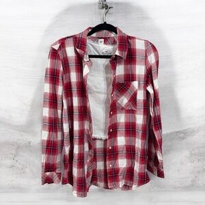OUTFIT: GAP Plaid Shirt + Hollister Cropped Top Outfit - Size Medium - NWT